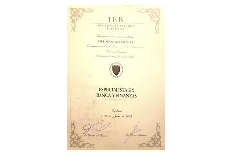 Certificado IEB Madrid — Especialista en Banca y Finanzas