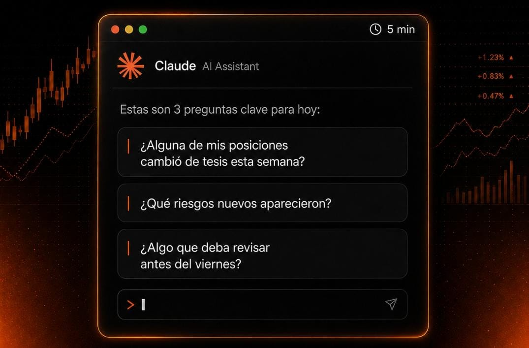 Asistente de IA respondiendo las 3 preguntas clave del día sobre tu cartera